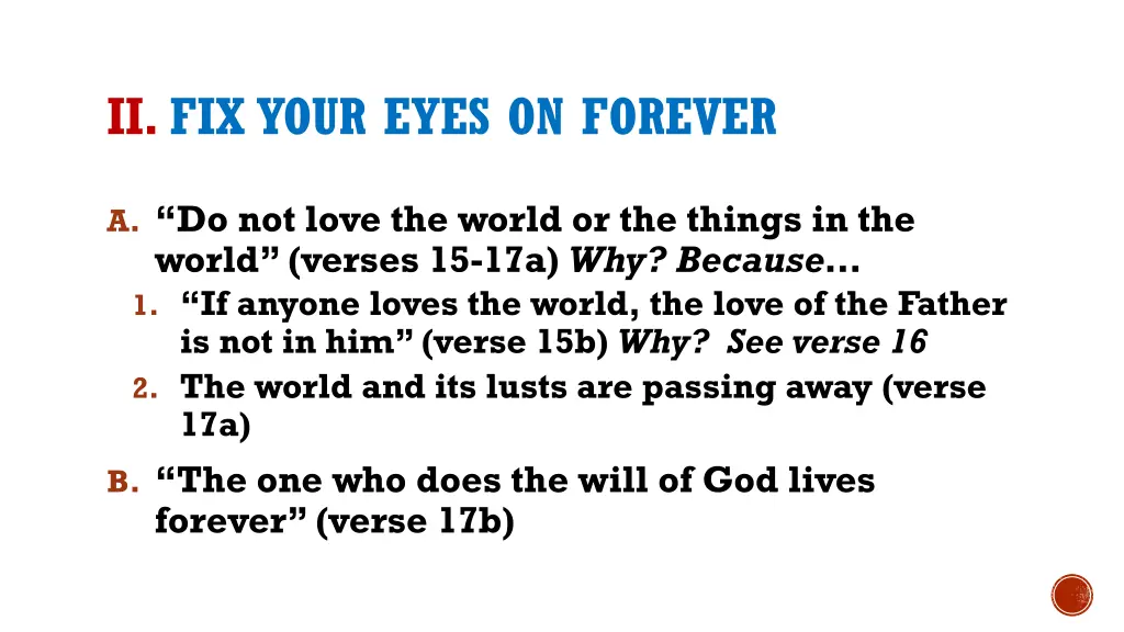 ii fix your eyes on forever