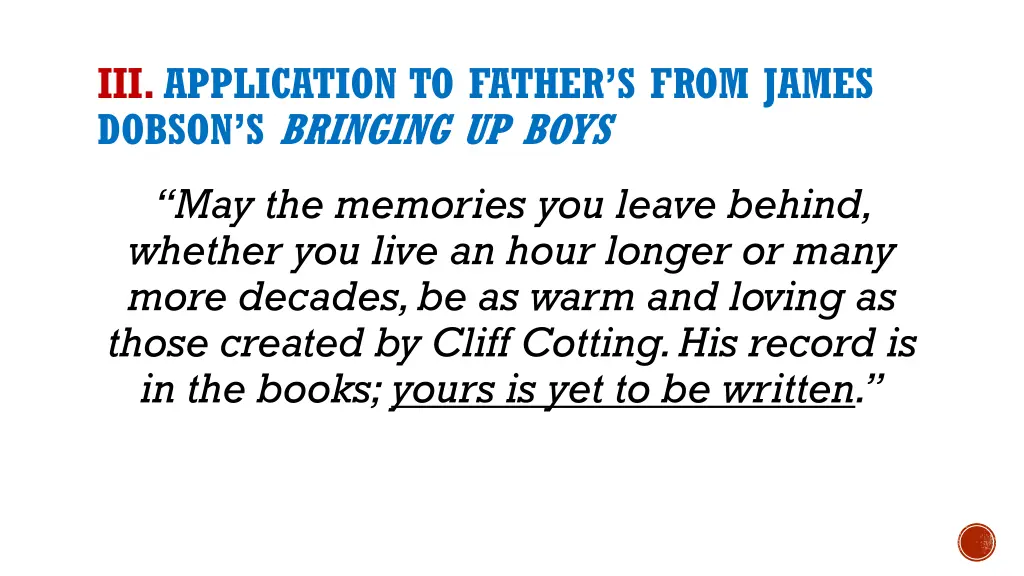 iii application to father s from james dobson