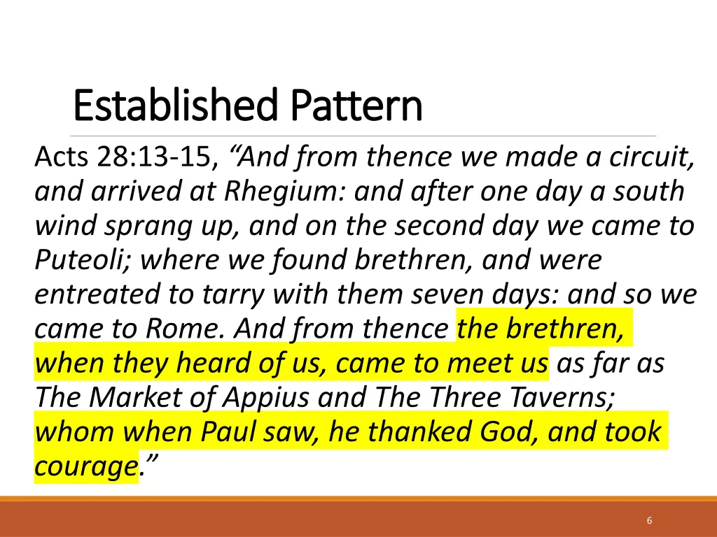established pattern established pattern acts 2
