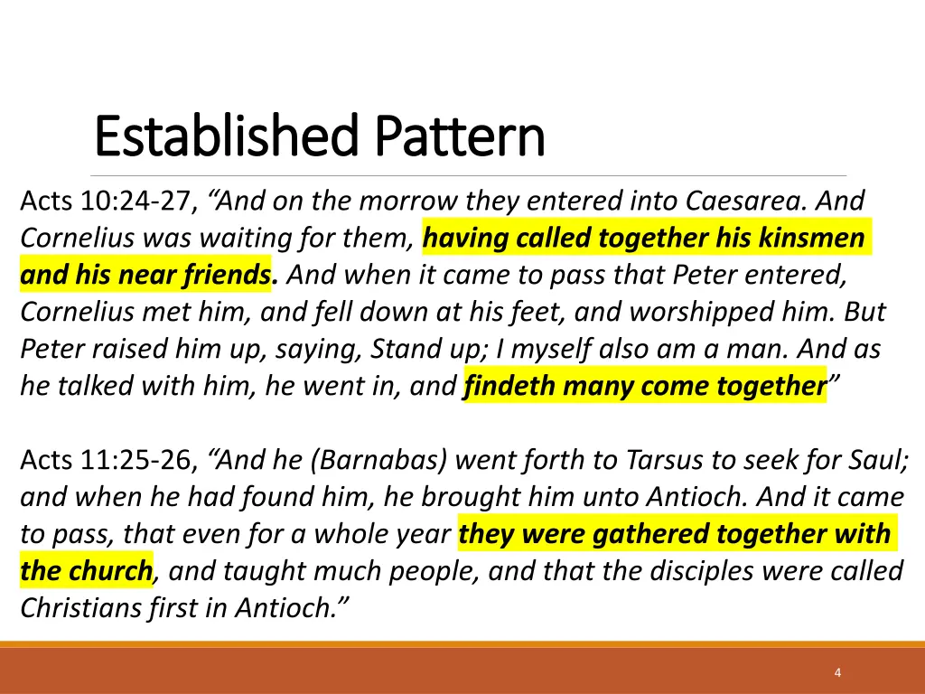 established pattern established pattern