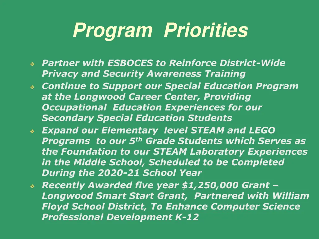program priorities 3