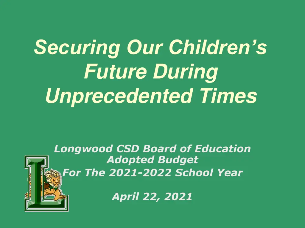 securing our children s future during