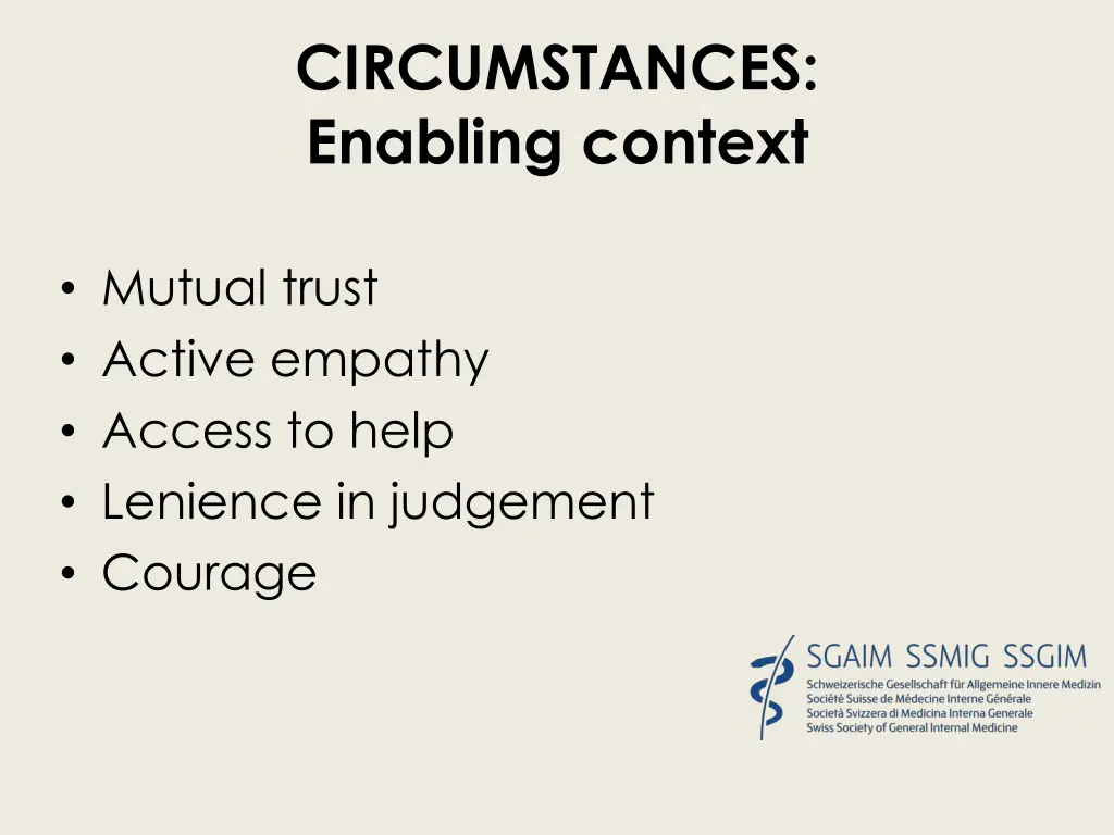 circumstances enabling context