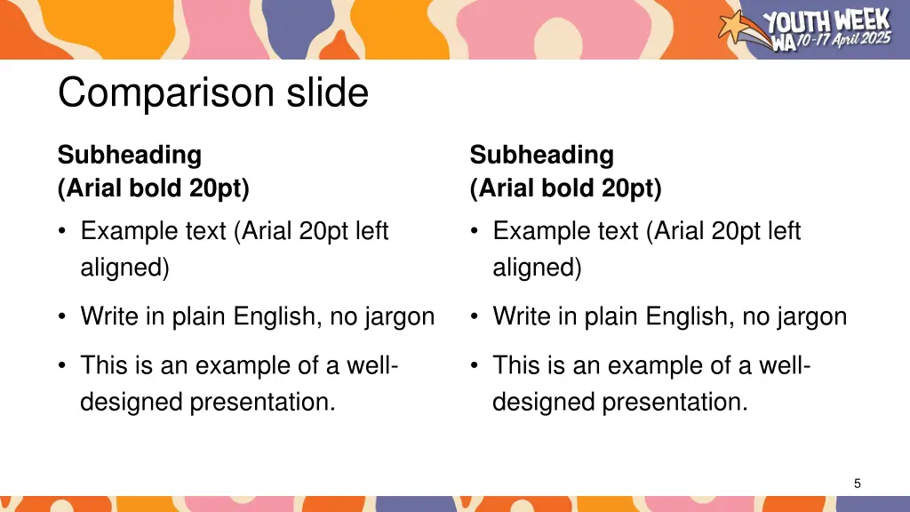 comparison slide
