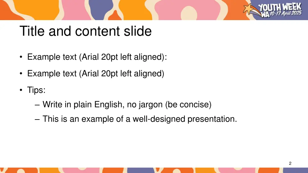 title and content slide