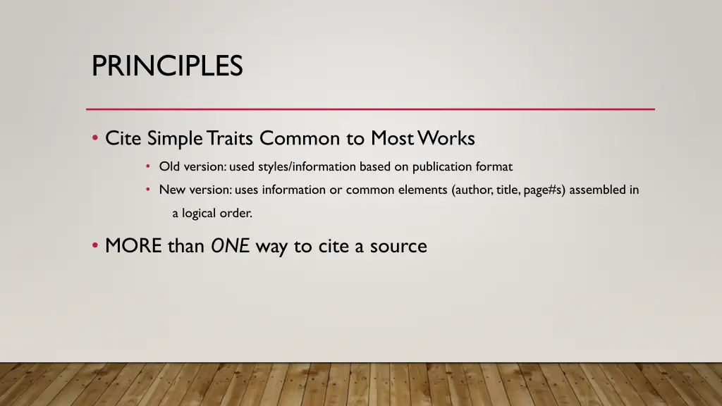 principles