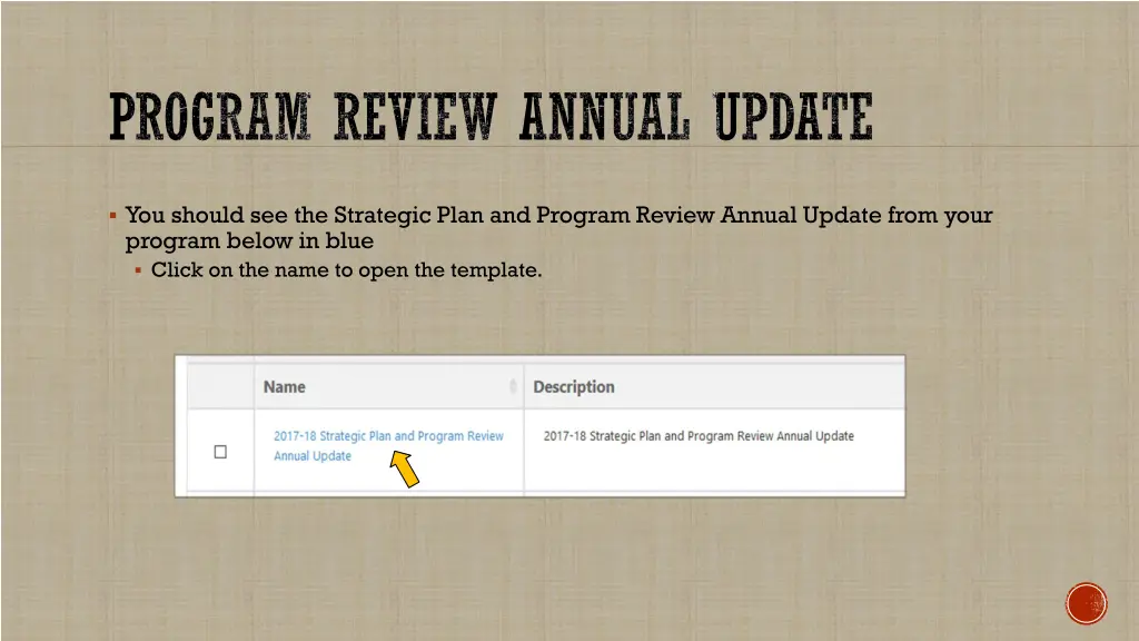 program review annual update 1