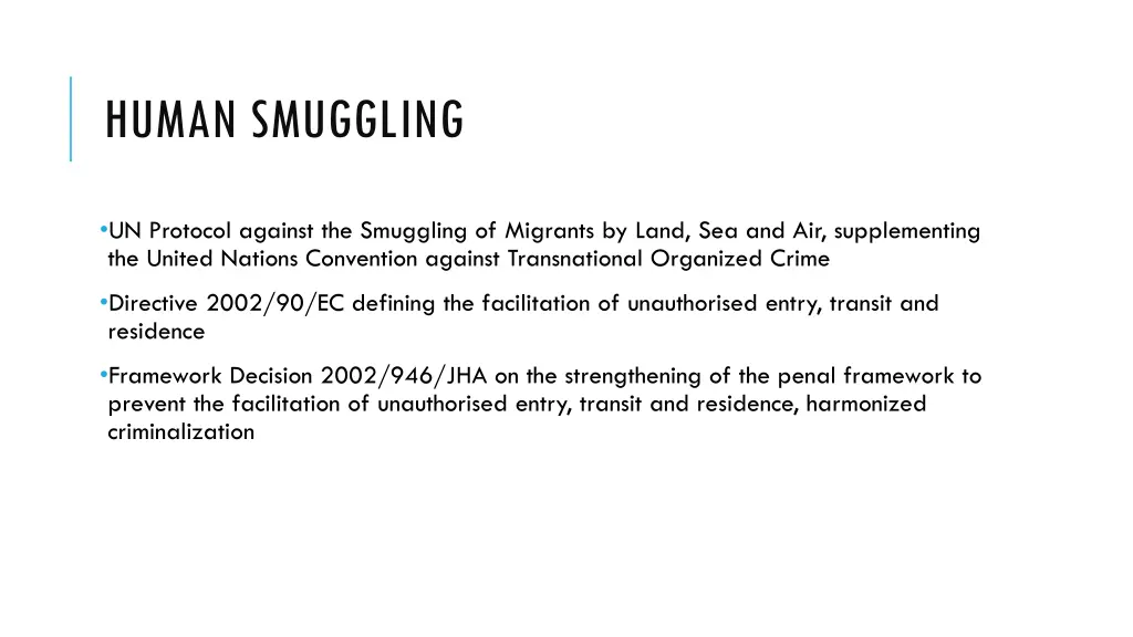 human smuggling
