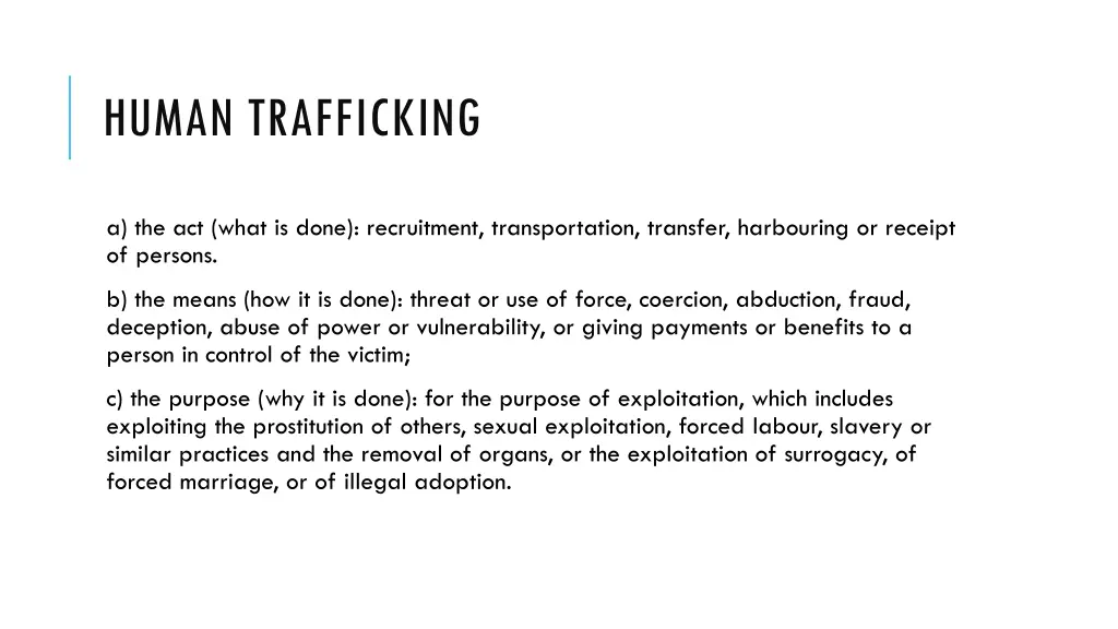 human trafficking 1