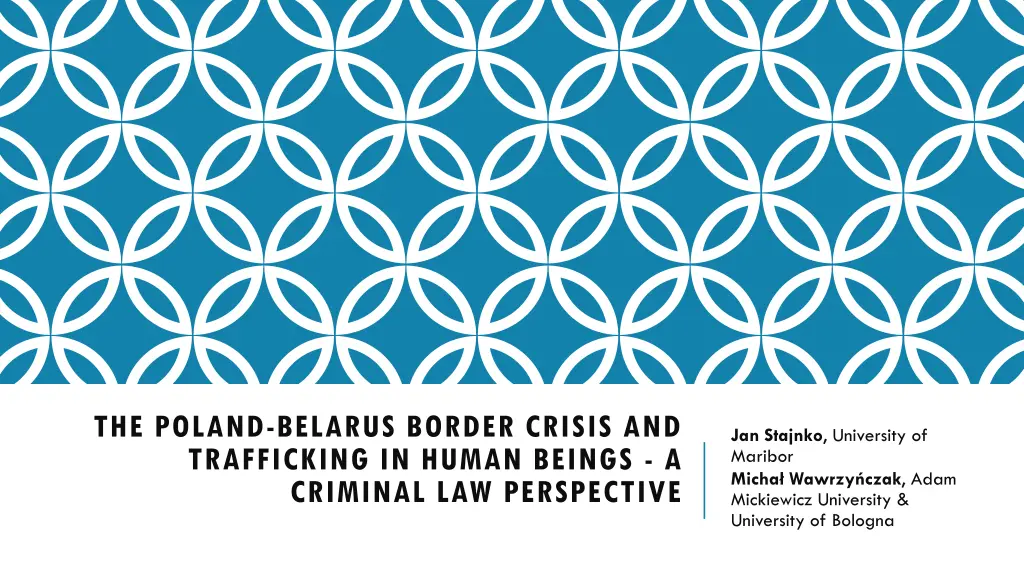 the poland belarus border crisis and trafficking
