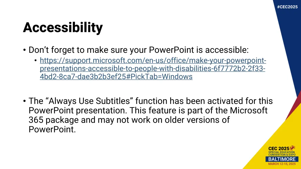 accessibility
