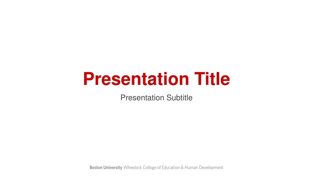 presentation title presentation subtitle