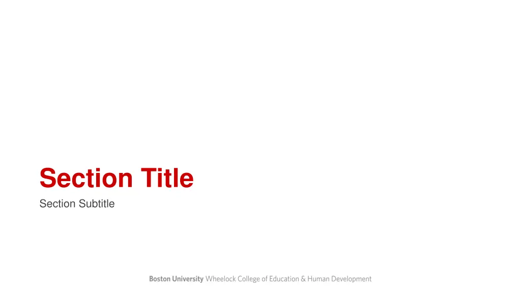 section title section subtitle