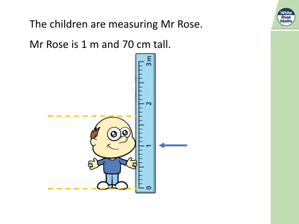 the children are measuring mr rose