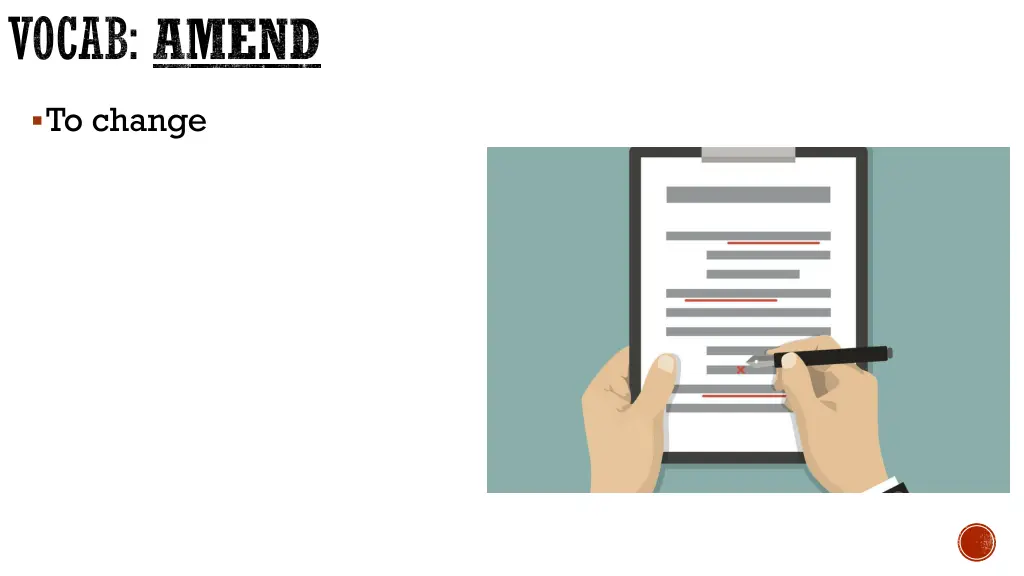 vocab amend