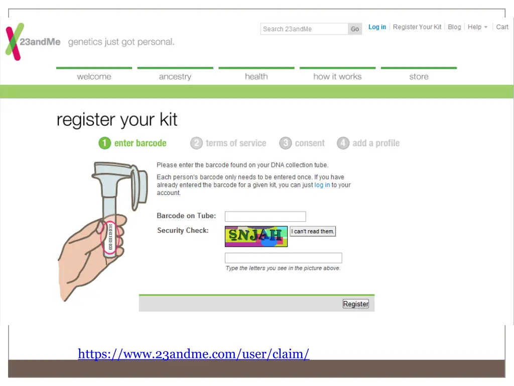 https www 23andme com user claim