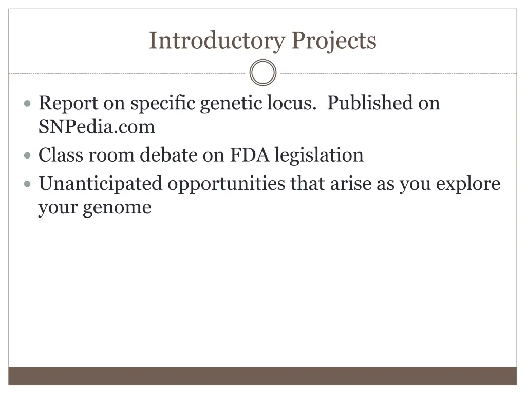 introductory projects
