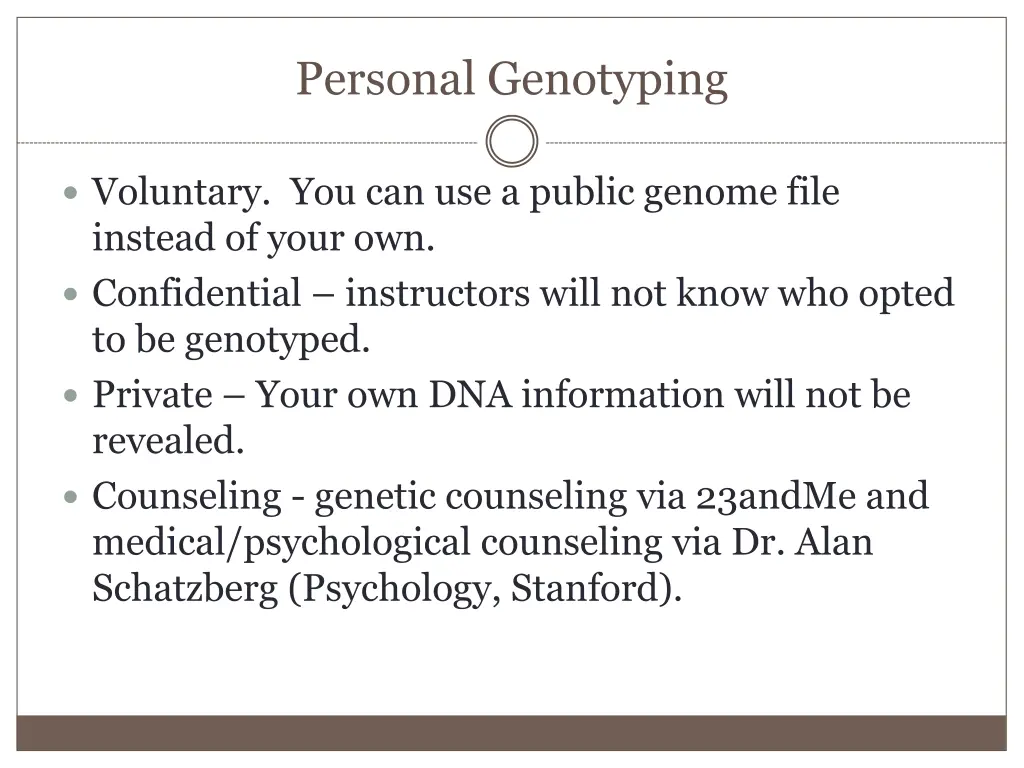 personal genotyping