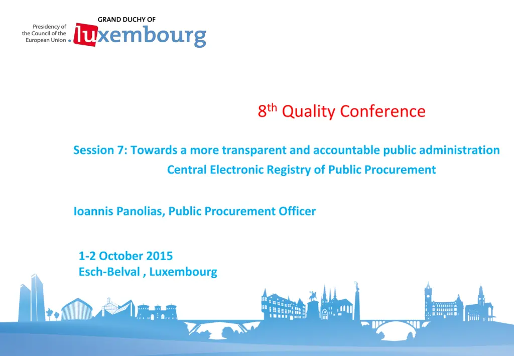 8 th quality conference