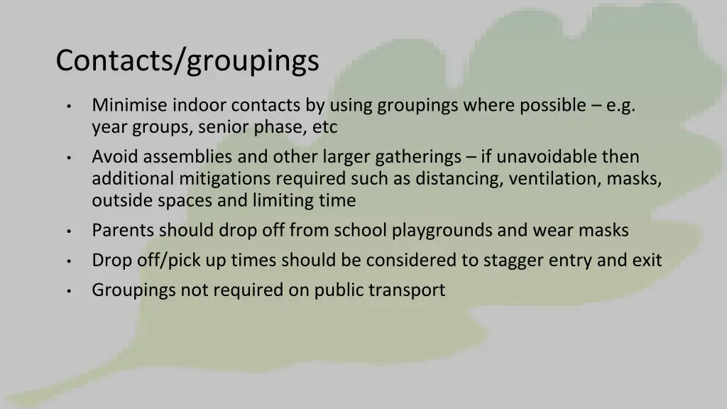 contacts groupings