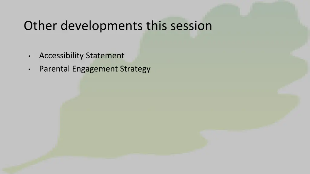 other developments this session
