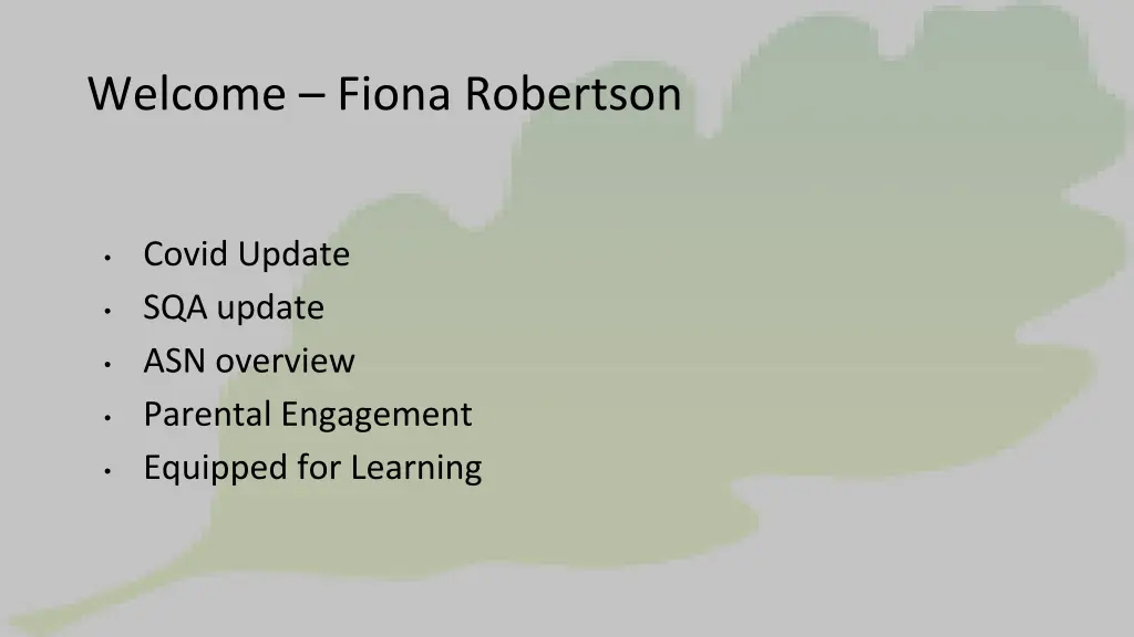 welcome fiona robertson
