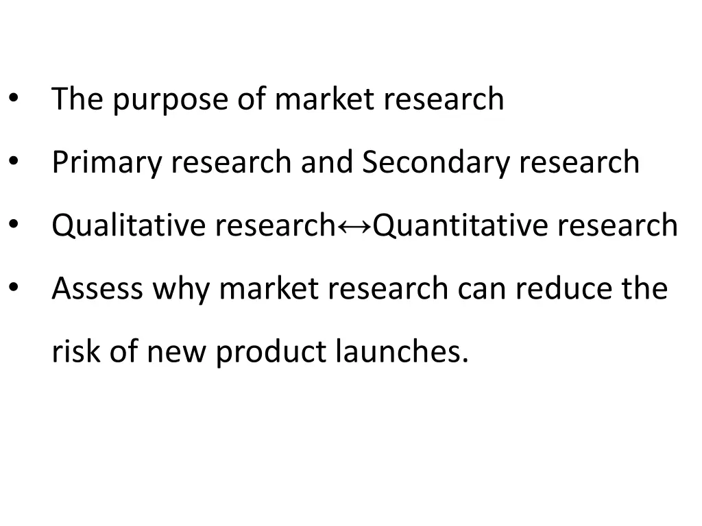 the purpose of market research