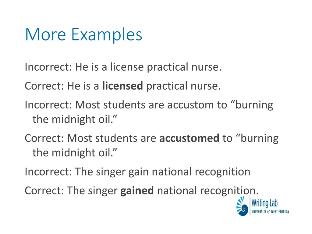 more examples