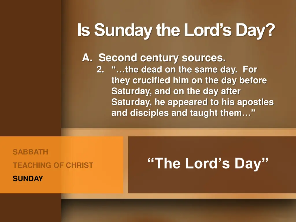 is sunday the lord s day 2