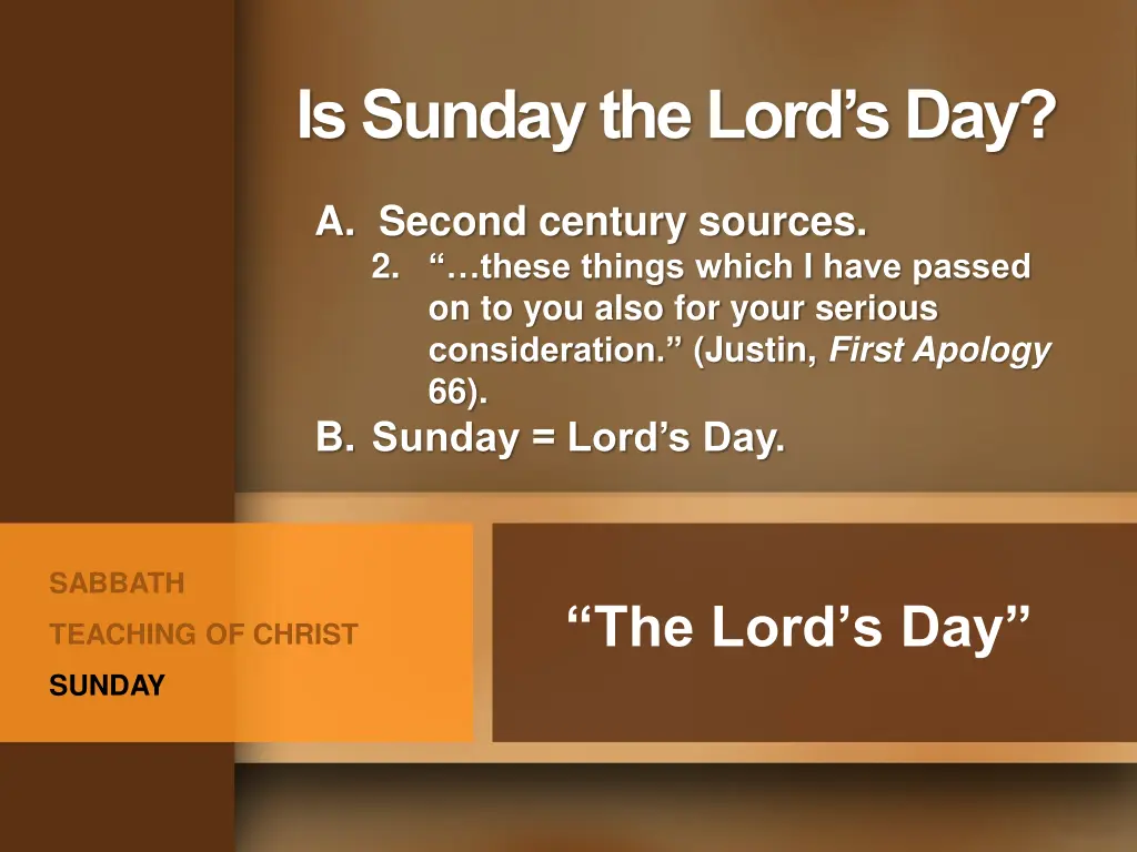 is sunday the lord s day 3
