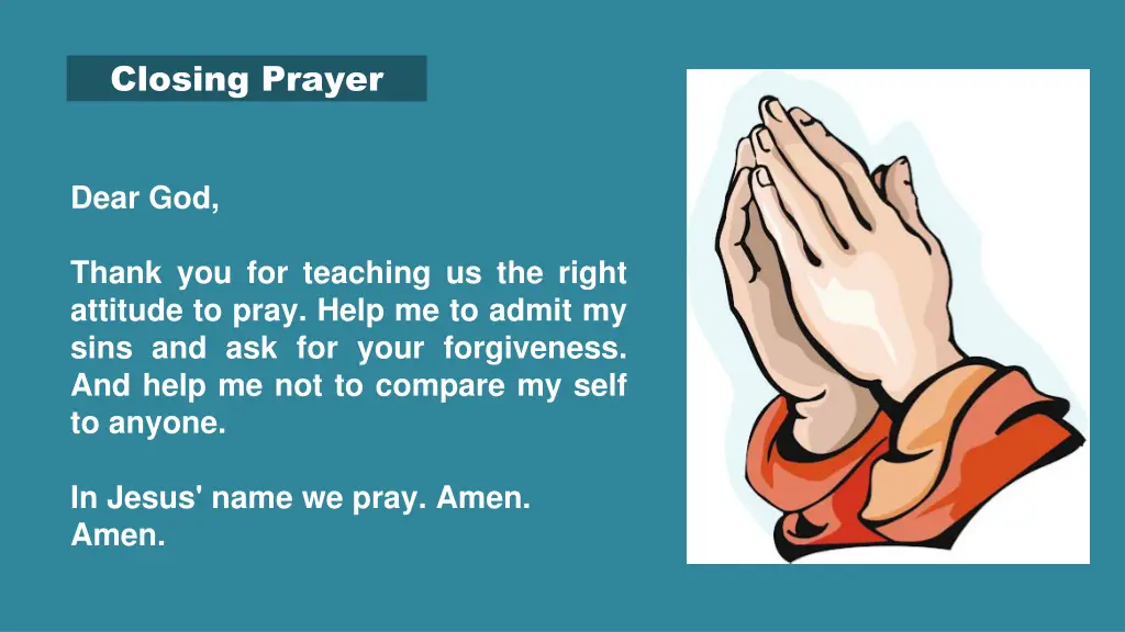 closing prayer