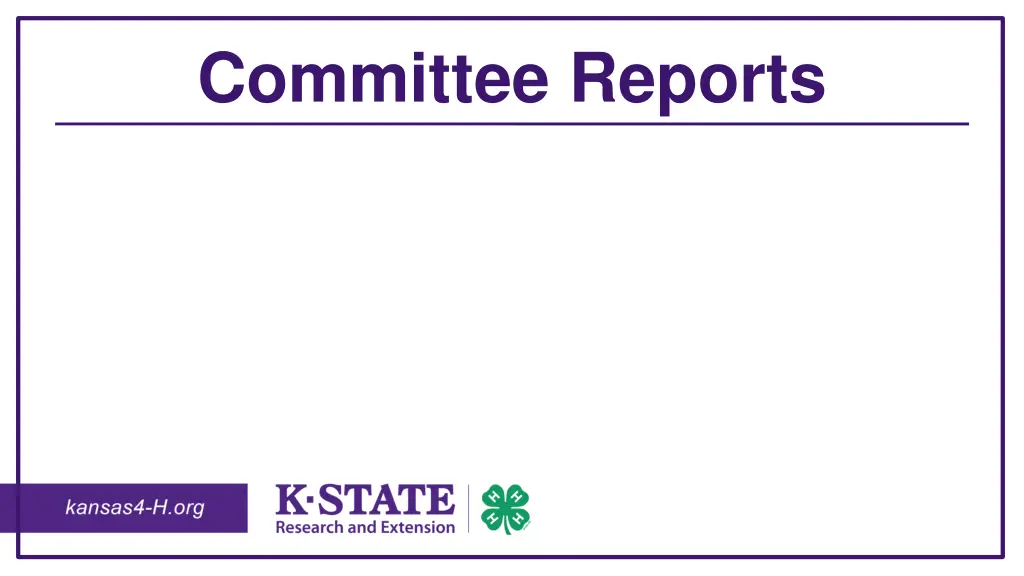 committee reports