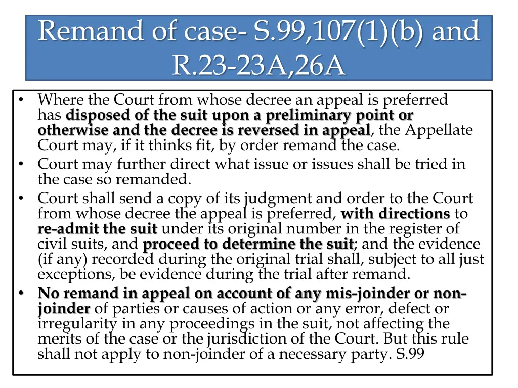 remand of case