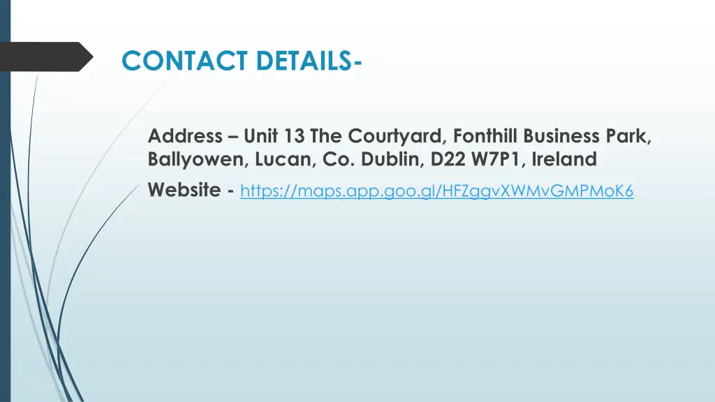 contact details