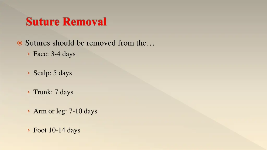 suture removal