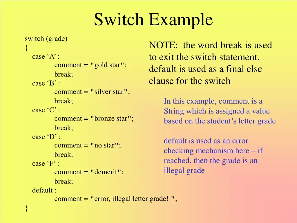 switch example