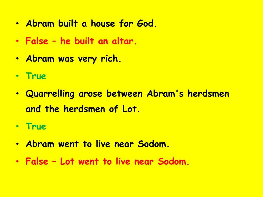 abram built a house for god