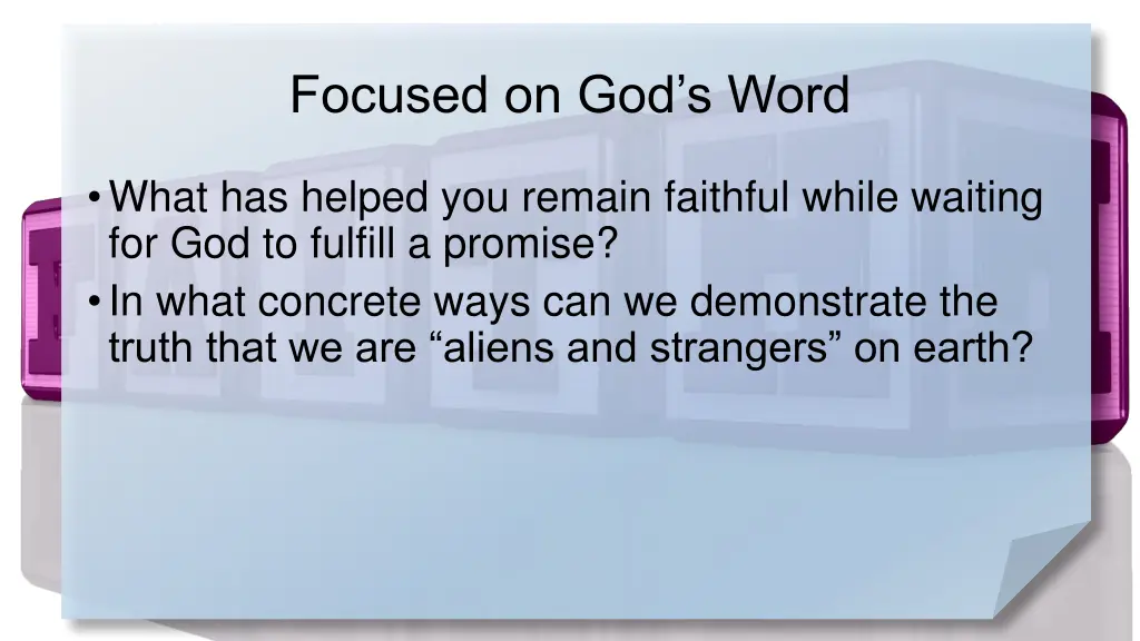 focused on god s word 1