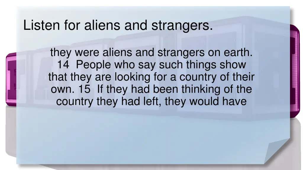 listen for aliens and strangers 1