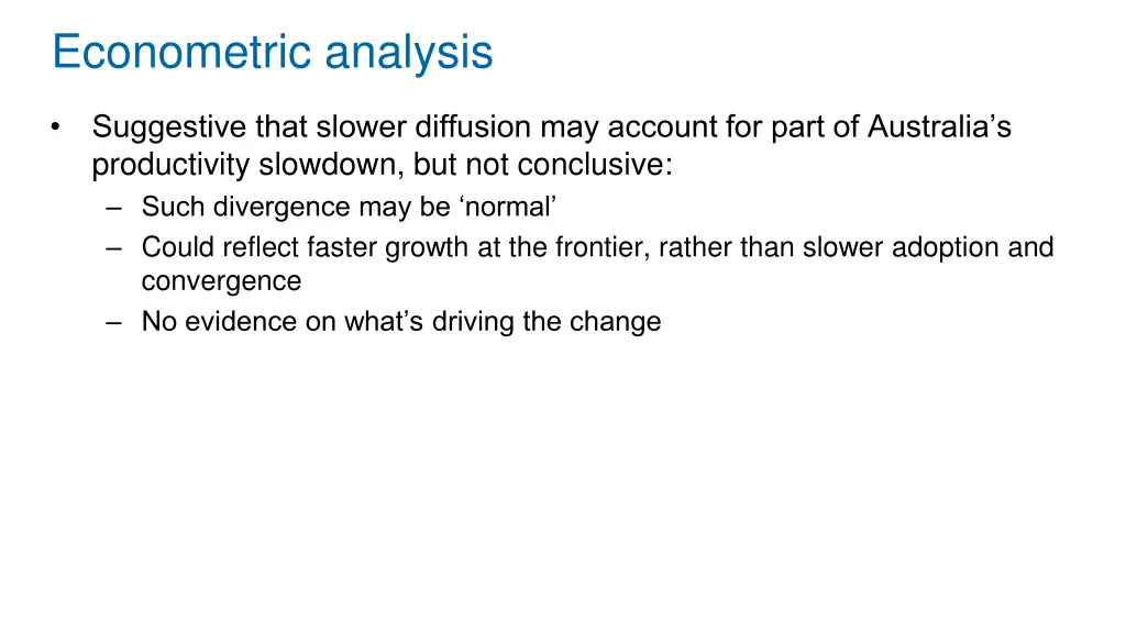 econometric analysis