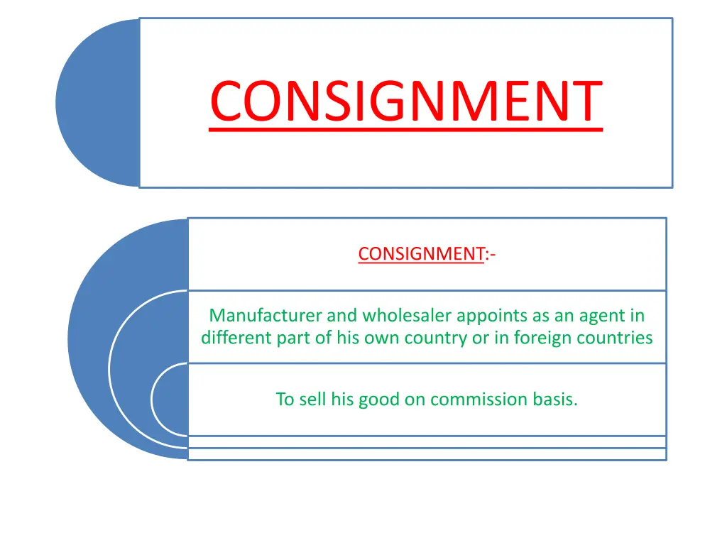 consignment