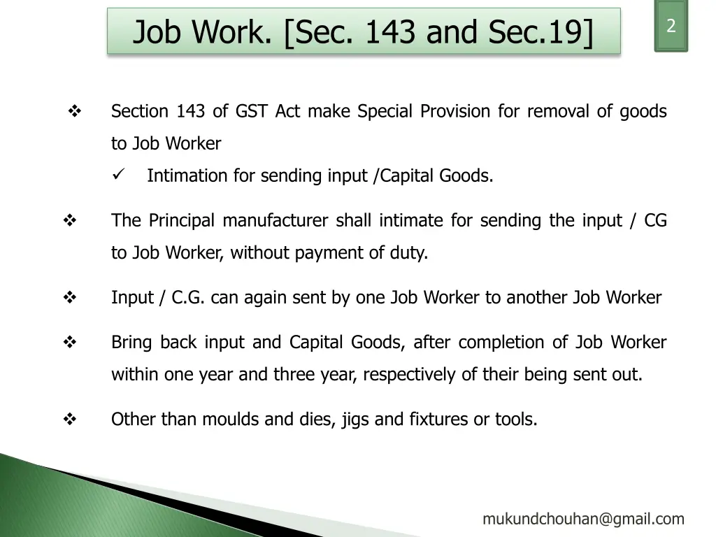 job work sec 143 and sec 19