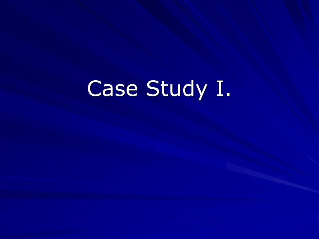 case study i