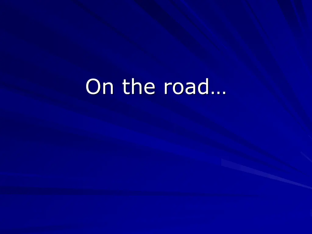 on the road