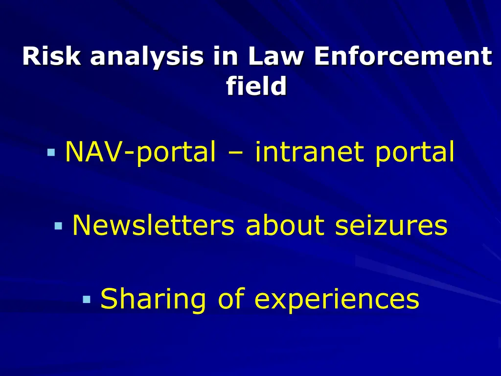 risk analysis in law enforcement field 1