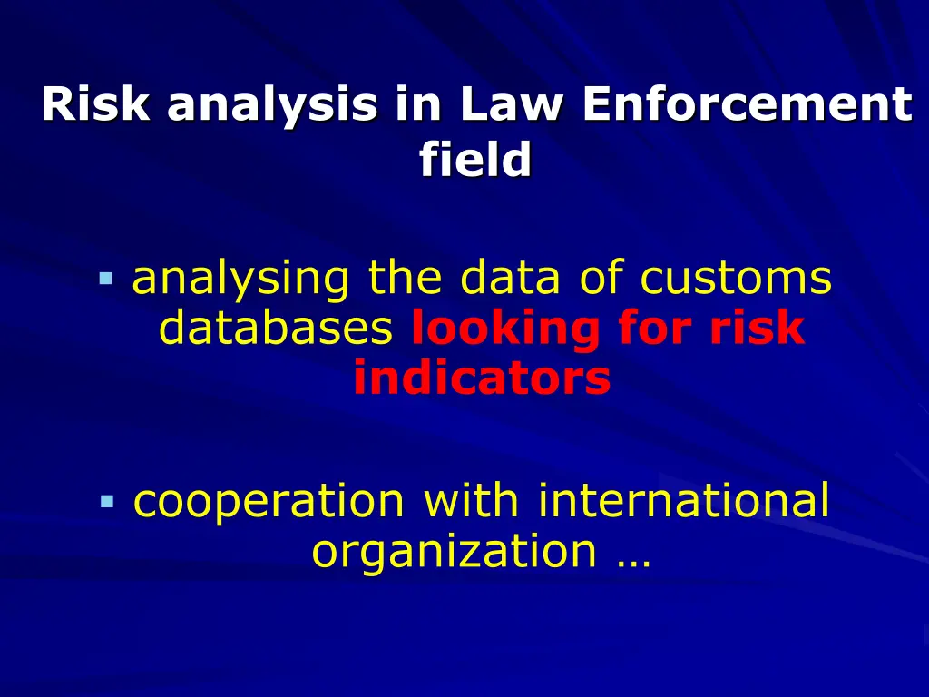 risk analysis in law enforcement field 2