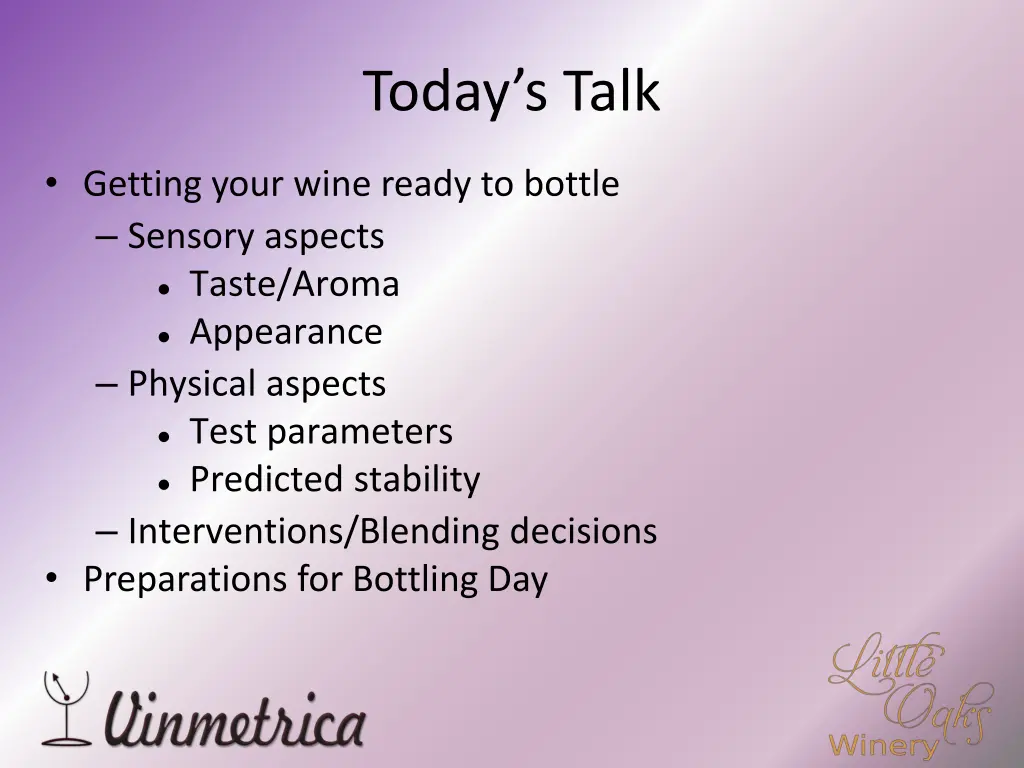 today s talk