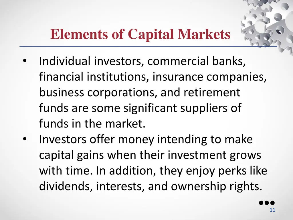 elements of capital markets