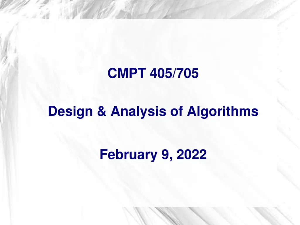 cmpt 405 705