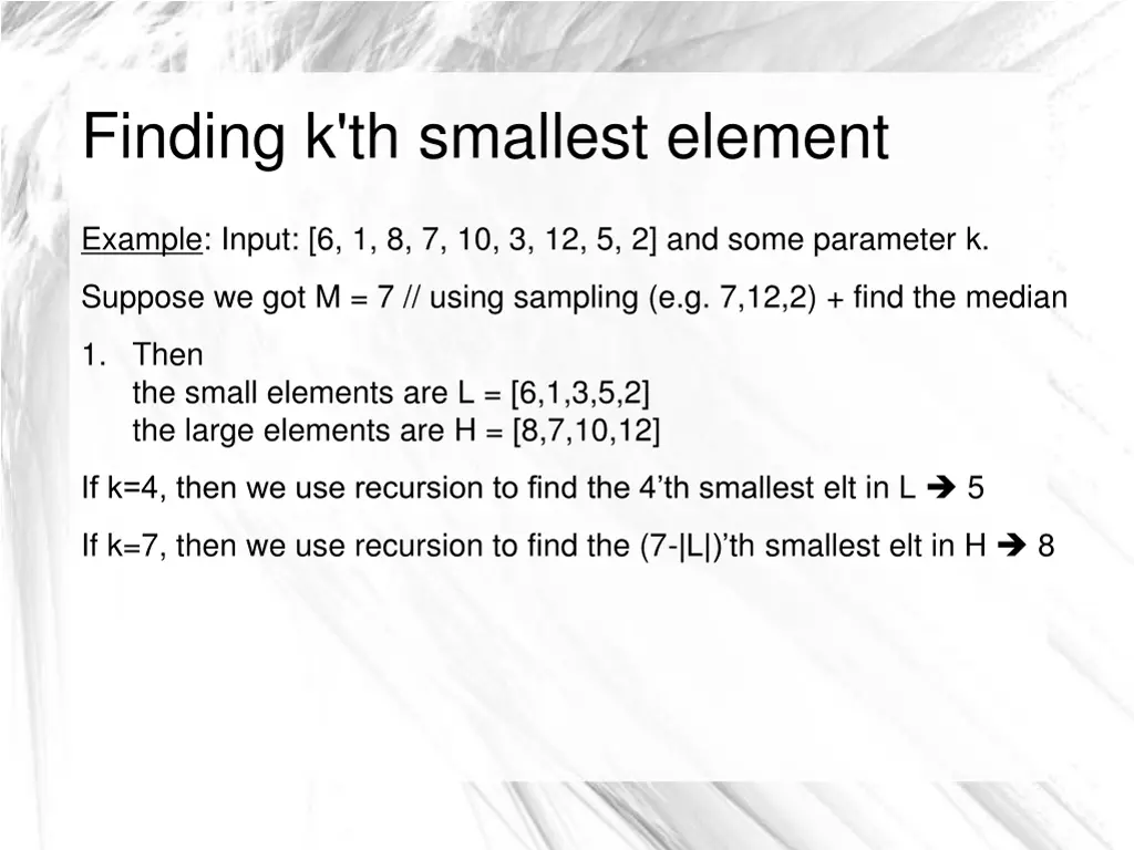 finding k th smallest element 4